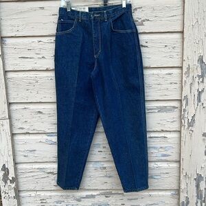 Vintage Gitano 100% Cotton 80s Mom High Waisted Barrel Leg Tapered Jeans 12